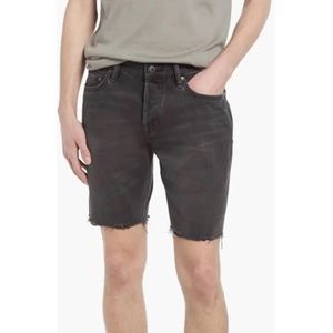 AllSaints Denim Skinny Switch Shorts Washed Black Men's Size 34 NWOT